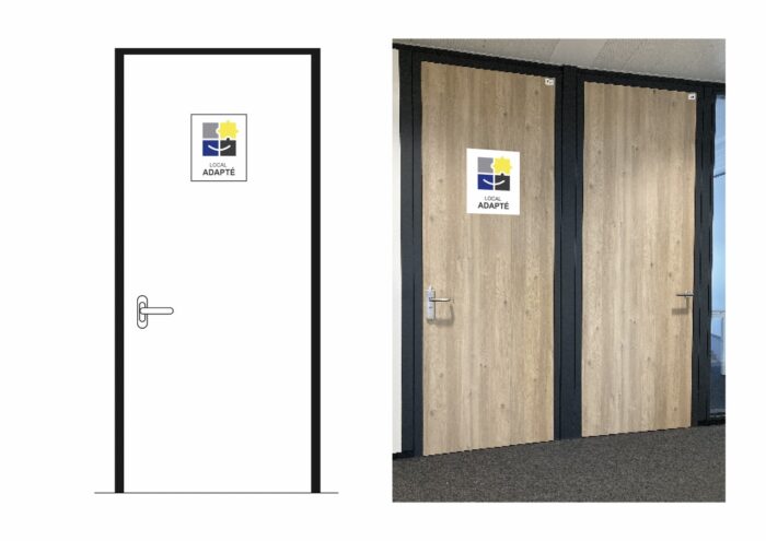 Présentation du visuel pour les postes de travail adapté - Porte.